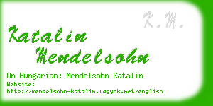 katalin mendelsohn business card